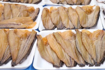 Dried fish at the market