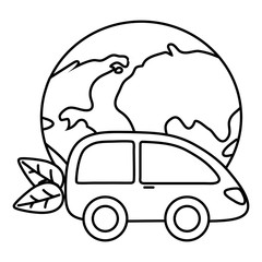 Eco car and save planet design