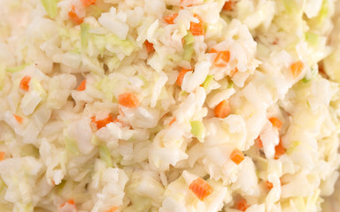 Bowl of Coleslaw Isolated on a White Background