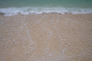 The waves of the beach