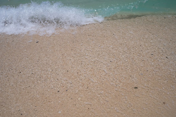 The waves of the beach