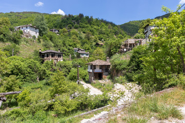 Fototapeta na wymiar Village of Kosovo with Authentic nineteenth century houses, Plovdiv Region, Bulgaria