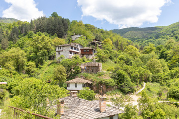 Fototapeta na wymiar Village of Kosovo with Authentic nineteenth century houses, Plovdiv Region, Bulgaria