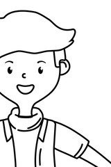 Fototapeta premium Isolated teenager boy cartoon design