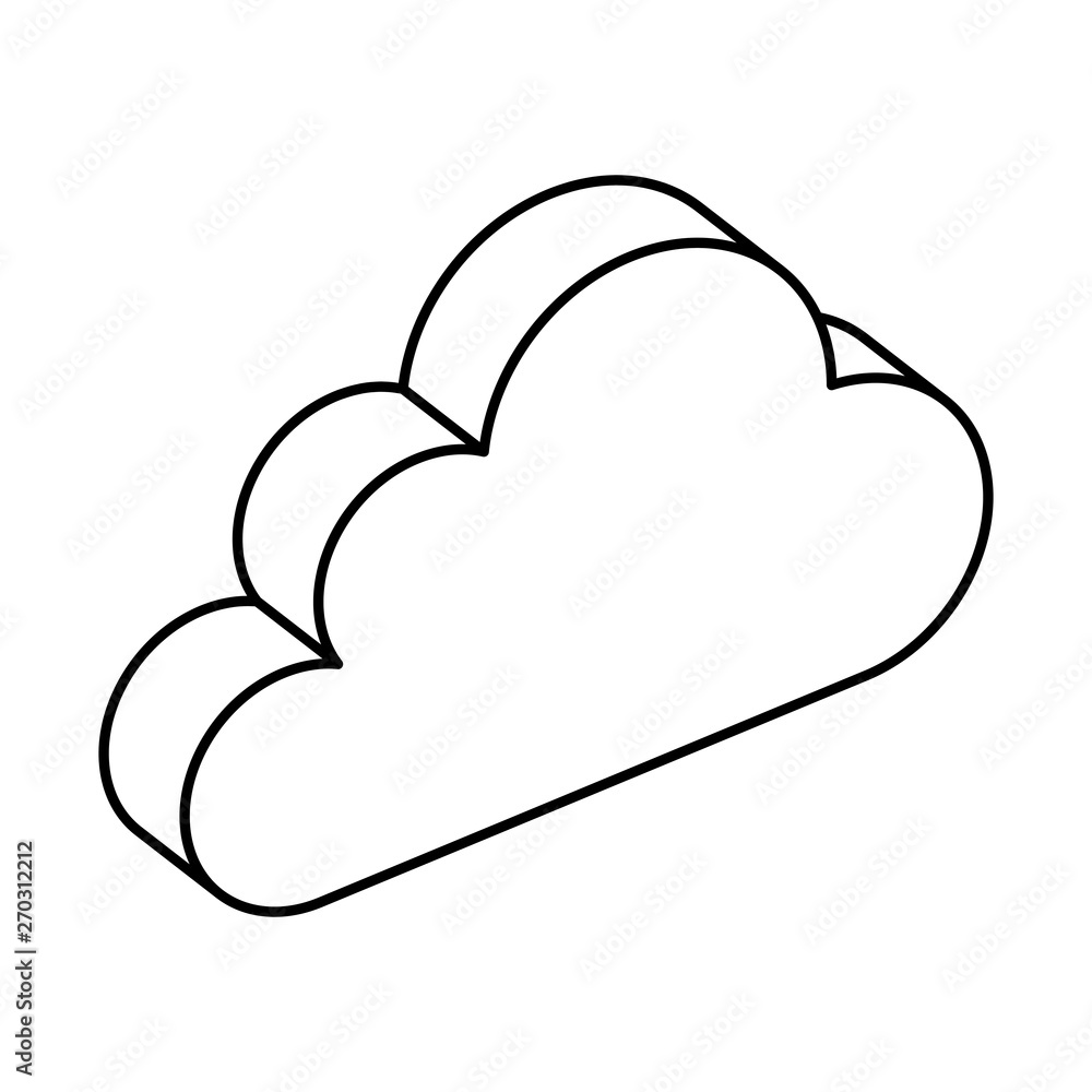 Poster cloud computing data center icon