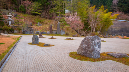 Fototapeta premium Rock garden at Seiryu-ji Buddhist temple in Aomori, Japan