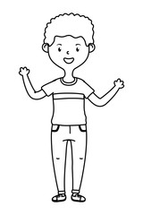 Isolated teenager boy cartoon design