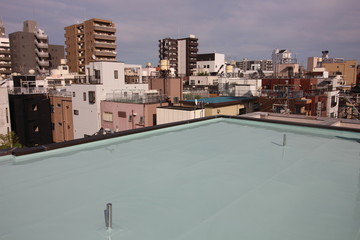 分譲マンションのウレタン塗膜での屋上防水工事