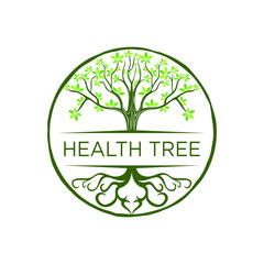 Health tree logo for the environment and treatment