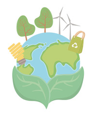 Icon set and save planet design