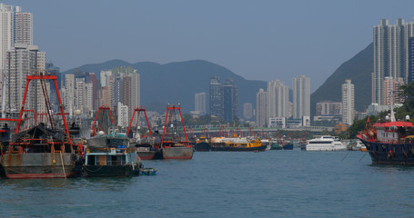 Hong Kong fishing harbor port