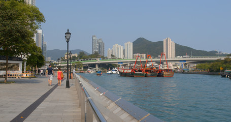 Hong Kong harbor port in aberdeen