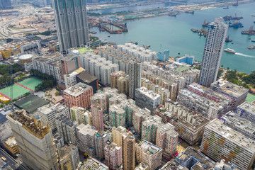  Top view of Hong Kong residential district