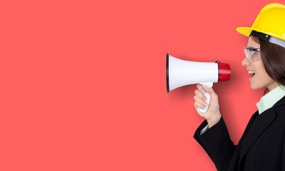 Megaphone attention background advertisement amplifier announce announcement