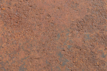 Close up/detail of a rusty pitted metal surface.