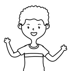 Isolated teenager boy cartoon design