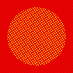 circle dot patterns on red background vector illustration 