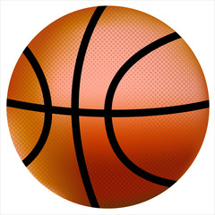 Obraz premium Detailed Basketball Vector Icon Illustration Graphic