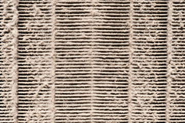 top view dirty air filter in horizontal direction