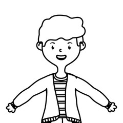 Isolated teenager boy cartoon design