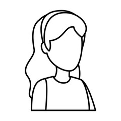 cute young woman avatar character