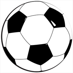 Simple Soccer Ball Graphic Vector Illustration