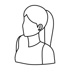 cute young woman avatar character