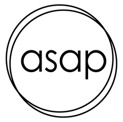 ASAP stamp on white background