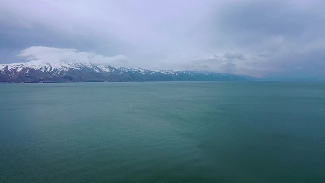 Sevan Armenia Lake Shot from Drone.