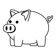 piggy savings financial isolated icon