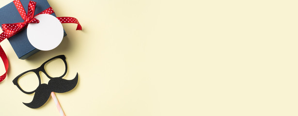 top view of fathers day concept with copy space