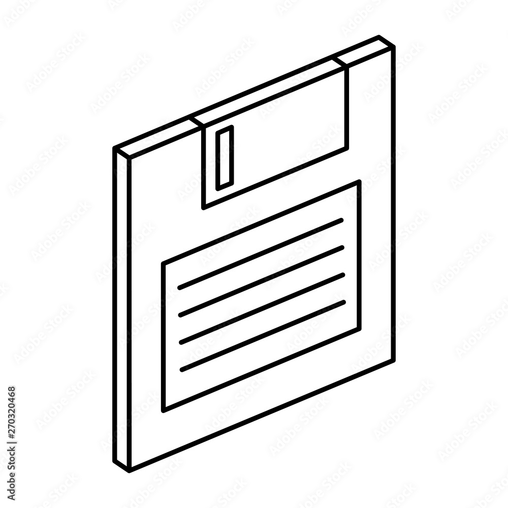 Poster floppy disk data storage icon
