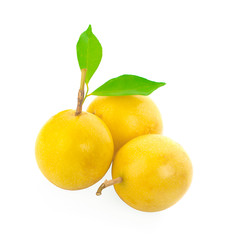 Passion fruit isolated on white background