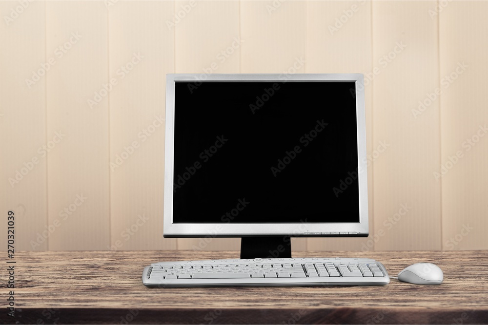 Aufkleber desktop computer and keyboard and mouse