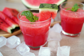Cold and fresh Watermelon Smoothie