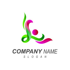 human logo , people logo with a simple and modern look