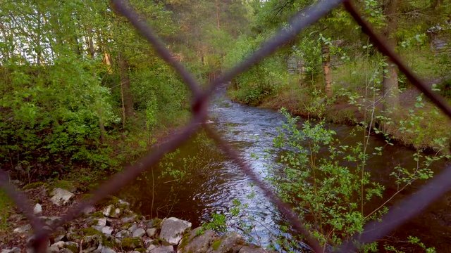 Watercourse in the forest in Hedmark county in Norway