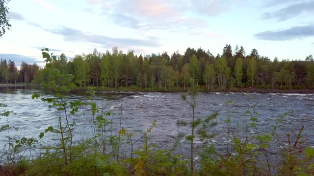 Glomma River in the forest in Hedmark county in Norway