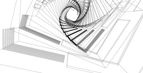 Abstract architecture wireframe background design.