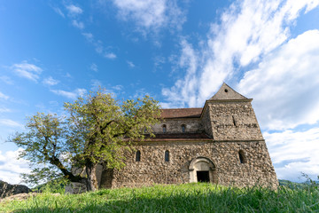 Old fortified church in Transylvania, Sibiu County 