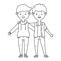 Teenage friends design vector illustration