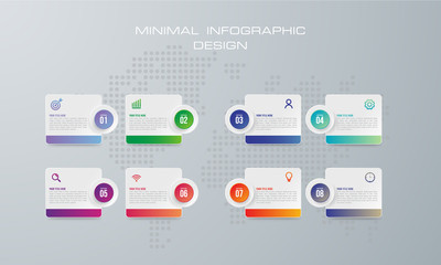 Abstract 3D digital illustration Infographic. used for workflow layout, diagram, number options, web design. - Vector