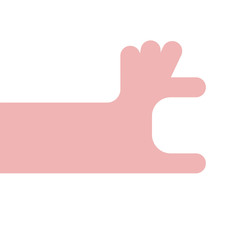 Hand hold with fingers template. Vector illustration