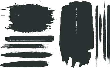 Collection of vector grunge style brushes
