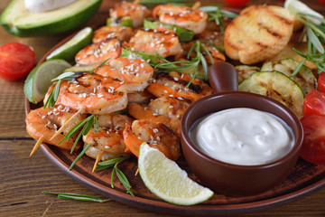 Shrimp kebabs