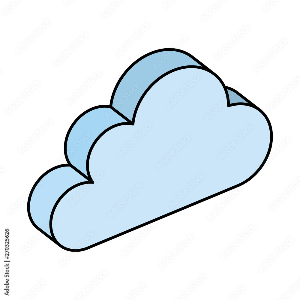 Poster cloud computing data center icon