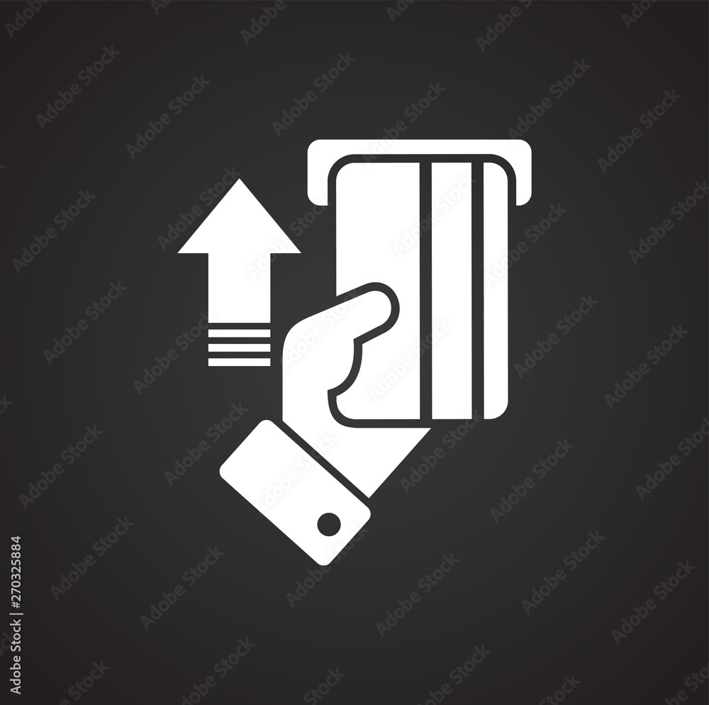 Poster pos terminal icon on background for graphic and web design. simple illustration. internet concept sy