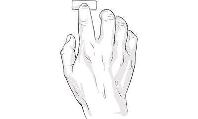 hand typing computer keyboard vector