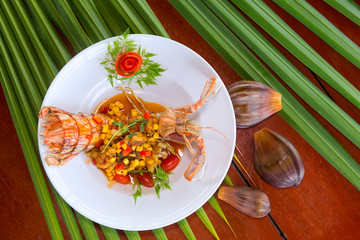 Thai seafood menu