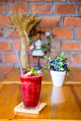 Healthy strawberry smoothie